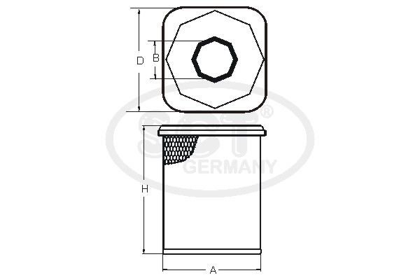 SCT GERMANY oro filtras SB 017